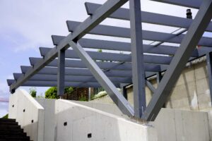 A-Z Holzbauplanung, Referenz-Projekt Carport Wohnmobil Ansicht